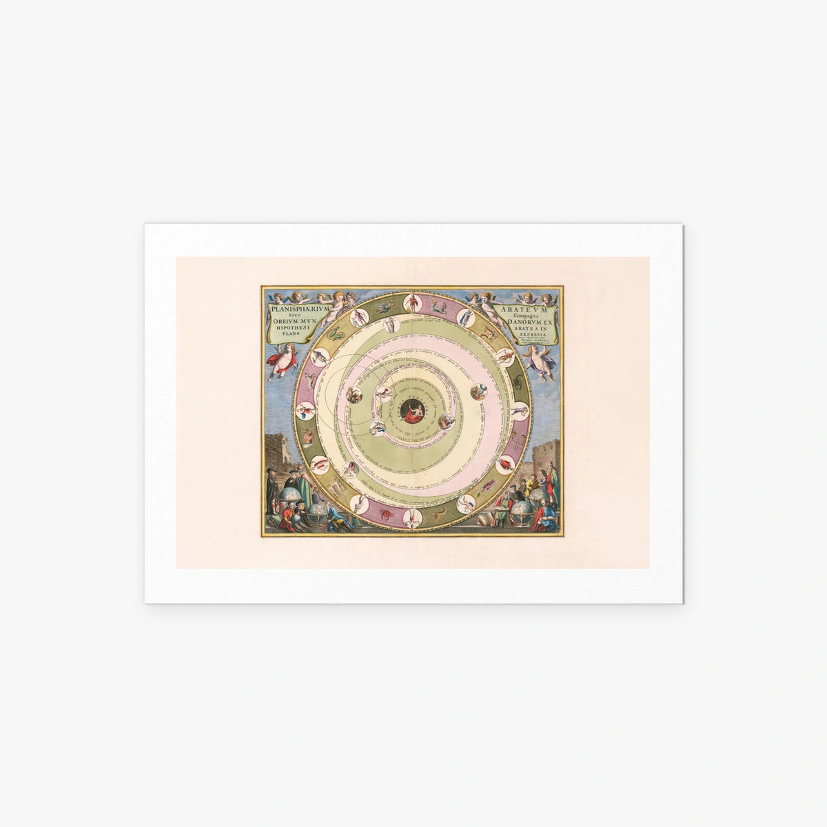 Carta Celeste di Arato - Andreas Cellarius, opera di Andreas Cellarius (Cartografia), stampa artistica su carta, 85x60cm