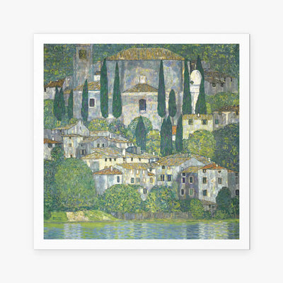 Chiesa a Cassone - Gustav Klimt, opera di Gustav Klimt (Secessione Viennese), stampa artistica su carta, 80x80cm