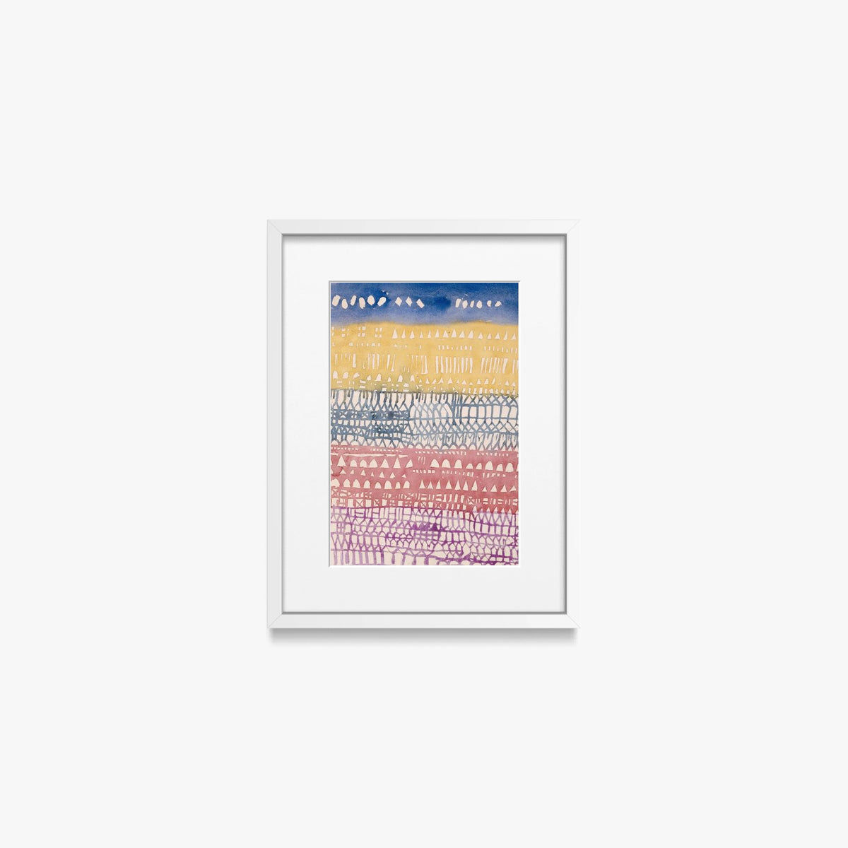 Città Vecchia - Paul Klee, opera di Paul Klee (Avanguardie), stampa con passepartout e cornice bianca, 30x40cm