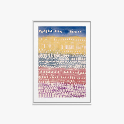 Città Vecchia - Paul Klee, opera di Paul Klee (Avanguardie), stampa con passepartout e cornice bianca, 60x85cm