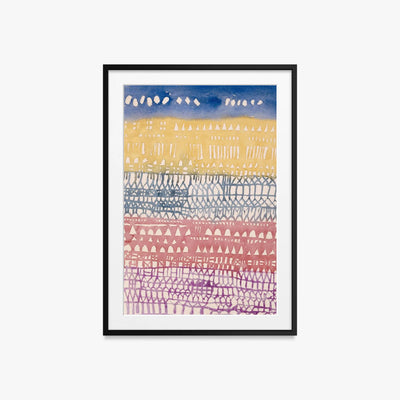 Città Vecchia - Paul Klee, opera di Paul Klee (Avanguardie), stampa con passepartout e cornice nera, 60x85cm