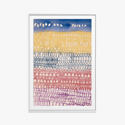 Città Vecchia - Paul Klee, opera di Paul Klee (Avanguardie), stampa con passepartout e cornice bianca, 80x115cm
