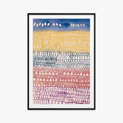Città Vecchia - Paul Klee, opera di Paul Klee (Avanguardie), stampa con passepartout e cornice nera, 80x115cm
