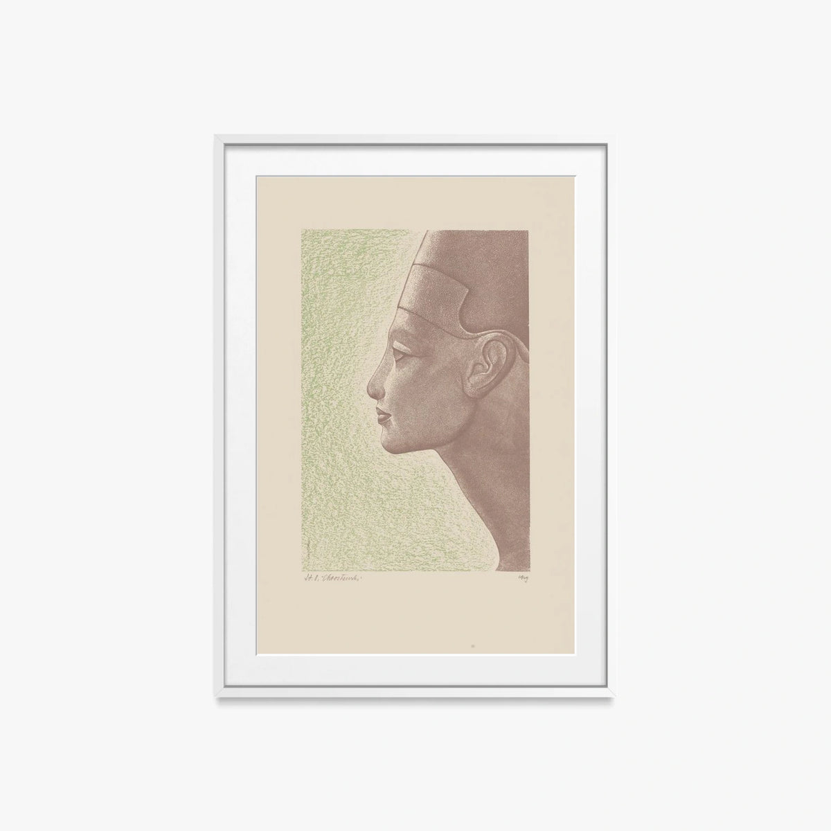 Copertina di 'Cleopatra' - Stanisław Ostoja-Chrostowski, opera di Stanisław Ostoja-Chrostowski (Art Déco), stampa con passepartout e cornice bianca, 60x85cm
