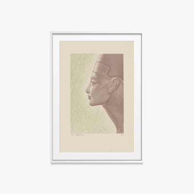 Copertina di 'Cleopatra' - Stanisław Ostoja-Chrostowski, opera di Stanisław Ostoja-Chrostowski (Art Déco), stampa con passepartout e cornice bianca, 60x85cm