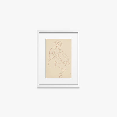 Danzatrici Acrobate, Tav. 1 - Henri Matisse, opera di Henri Matisse (Art Déco), stampa con passepartout e cornice bianca, 30x40cm