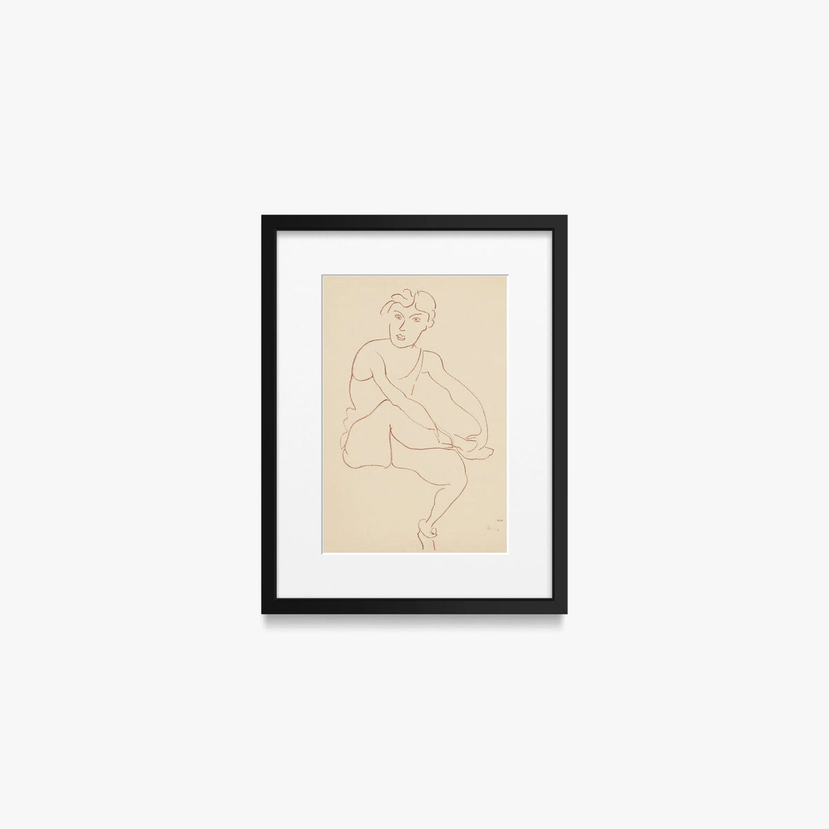 Danzatrici Acrobate, Tav. 1 - Henri Matisse, opera di Henri Matisse (Art Déco), stampa con passepartout e cornice nera, 30x40cm