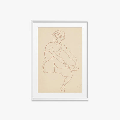 Danzatrici Acrobate, Tav. 1 - Henri Matisse, opera di Henri Matisse (Art Déco), stampa con passepartout e cornice bianca, 50x70cm