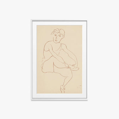 Danzatrici Acrobate, Tav. 1 - Henri Matisse, opera di Henri Matisse (Art Déco), stampa con passepartout e cornice bianca, 60x85cm