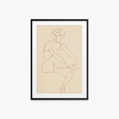 Danzatrici Acrobate, Tav. 1 - Henri Matisse, opera di Henri Matisse (Art Déco), stampa con passepartout e cornice nera, 60x85cm