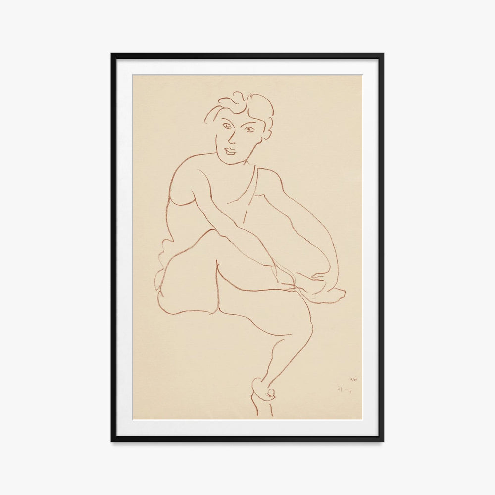 Danzatrici Acrobate, Tav. 1 - Henri Matisse, opera di Henri Matisse (Art Déco), stampa con passepartout e cornice nera, 80x115cm
