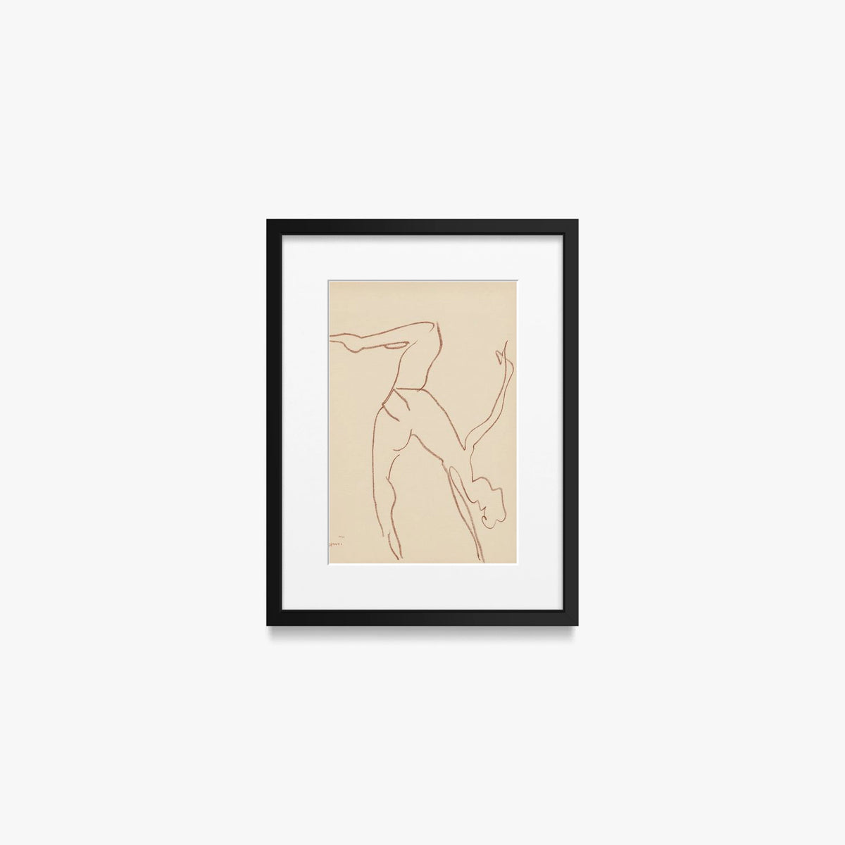 Danzatrici Acrobate, Tav. 7 - Henri Matisse, opera di Henri Matisse (Art Déco), stampa con passepartout e cornice nera, 30x40cm