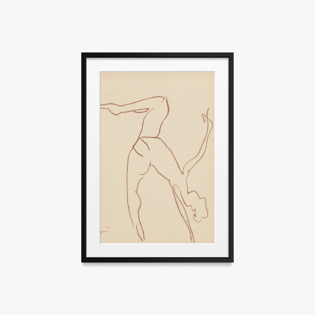 Danzatrici Acrobate, Tav. 7 - Henri Matisse, opera di Henri Matisse (Art Déco), stampa con passepartout e cornice nera, 50x70cm