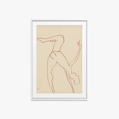 Danzatrici Acrobate, Tav. 7 - Henri Matisse, opera di Henri Matisse (Art Déco), stampa con passepartout e cornice bianca, 60x85cm