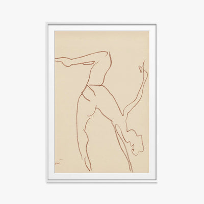 Danzatrici Acrobate, Tav. 7 - Henri Matisse, opera di Henri Matisse (Art Déco), stampa con passepartout e cornice bianca, 80x115cm