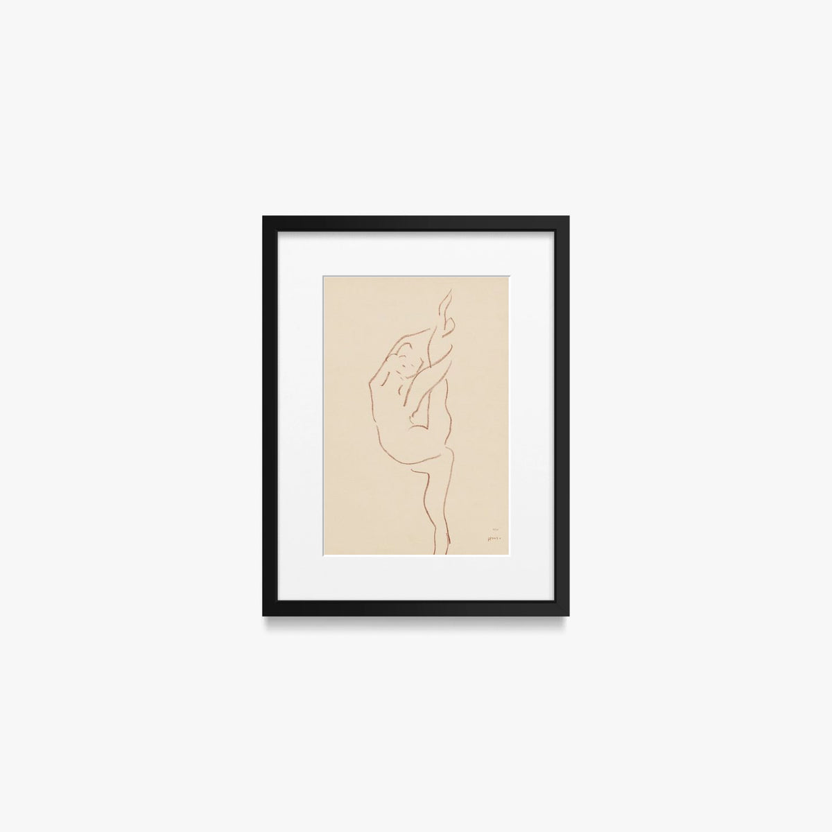 Danzatrici Acrobate, Tav. 9 - Henri Matisse, opera di Henri Matisse (Art Déco), stampa con passepartout e cornice nera, 30x40cm
