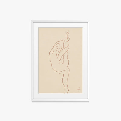 Danzatrici Acrobate, Tav. 9 - Henri Matisse, opera di Henri Matisse (Art Déco), stampa con passepartout e cornice bianca, 50x70cm