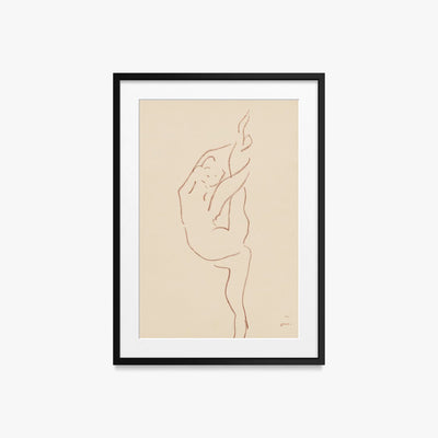 Danzatrici Acrobate, Tav. 9 - Henri Matisse, opera di Henri Matisse (Art Déco), stampa con passepartout e cornice nera, 50x70cm