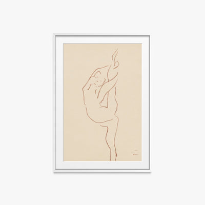 Danzatrici Acrobate, Tav. 9 - Henri Matisse, opera di Henri Matisse (Art Déco), stampa con passepartout e cornice bianca, 60x85cm