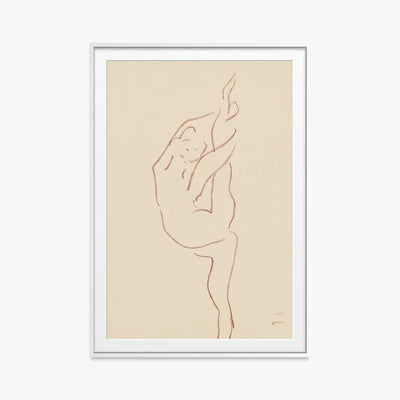 Danzatrici Acrobate, Tav. 9 - Henri Matisse, opera di Henri Matisse (Art Déco), stampa con passepartout e cornice bianca, 80x115cm