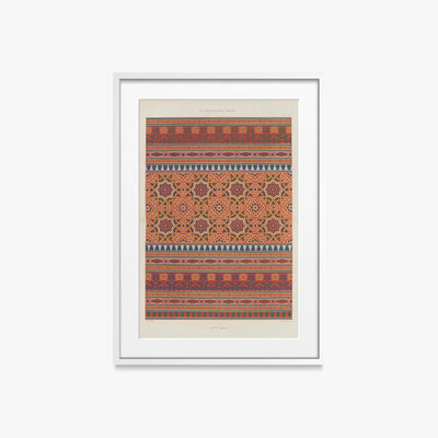 Decorazione Araba, Tav. 6 - Marpon et Flammarion, opera di Marpon et Flammarion (Illustrazione), stampa con passepartout e cornice bianca, 50x70cm