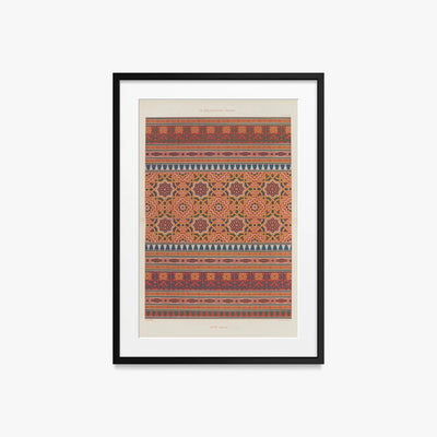 Decorazione Araba, Tav. 6 - Marpon et Flammarion, opera di Marpon et Flammarion (Illustrazione), stampa con passepartout e cornice nera, 50x70cm