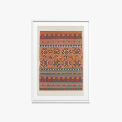 Decorazione Araba, Tav. 6 - Marpon et Flammarion, opera di Marpon et Flammarion (Illustrazione), stampa con passepartout e cornice bianca, 60x85cm