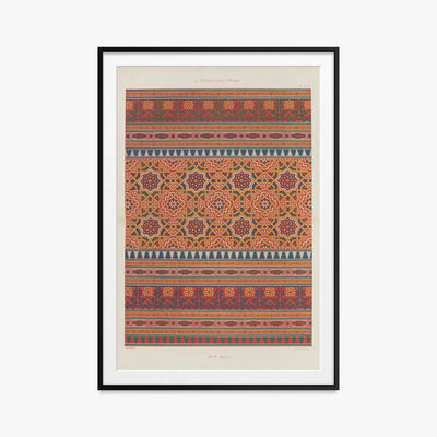 Decorazione Araba, Tav. 6 - Marpon et Flammarion, opera di Marpon et Flammarion (Illustrazione), stampa con passepartout e cornice nera, 80x115cm