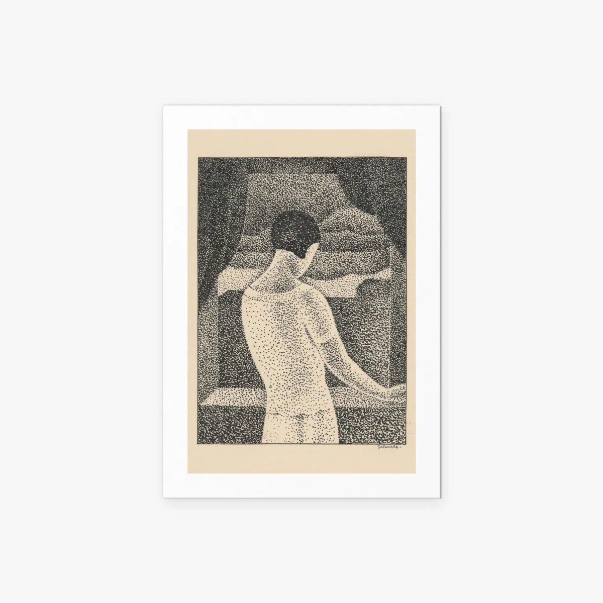 Donna alla Finestra - Mikuláš Galanda, opera di Mikuláš Galanda (Avanguardie), stampa artistica su carta, 60x85cm
