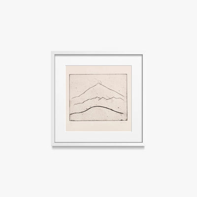 Etna - Walter Ophey, opera di Walter Ophey (Espressionismo), stampa con passepartout e cornice bianca, 40x40cm