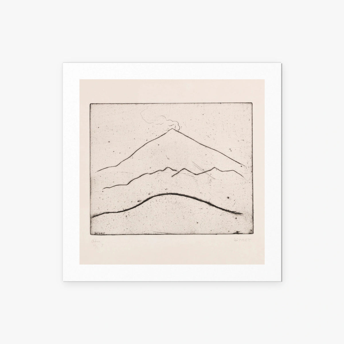 Etna - Walter Ophey, opera di Walter Ophey (Espressionismo), stampa artistica su carta, 50x50cm