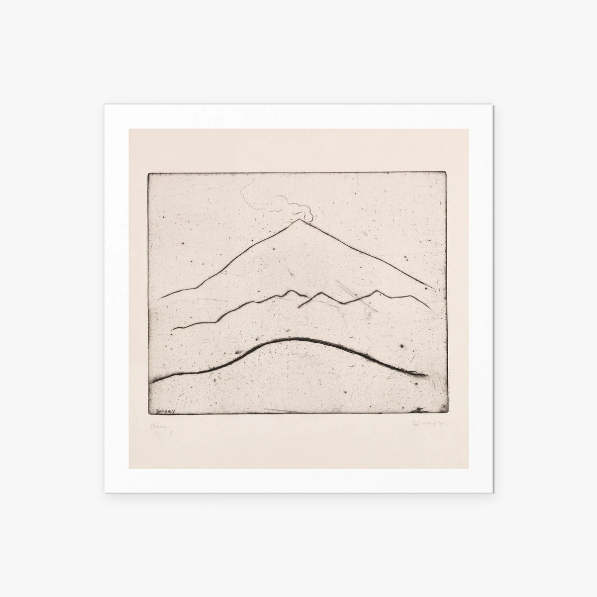 Etna - Walter Ophey, opera di Walter Ophey (Espressionismo), stampa artistica su carta, 60x60cm