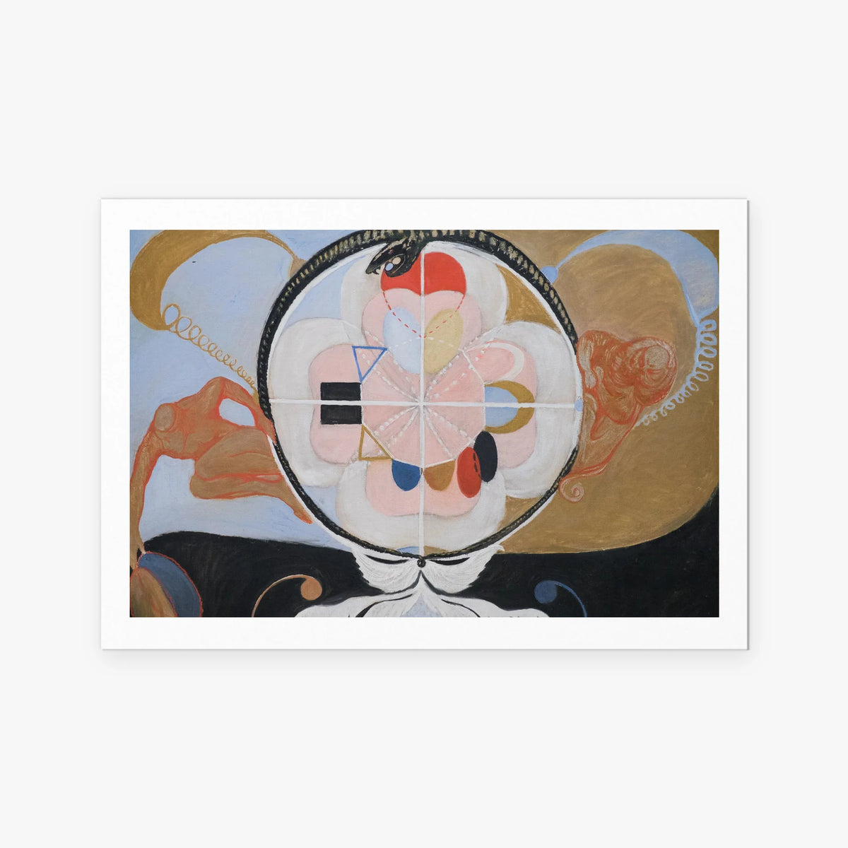 Evoluzione, n. 13, Gruppo VI - Hilma af Klint, opera di Hilma af Klint (Astrattismo), stampa artistica su carta, 115x80cm
