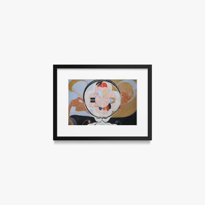 Evoluzione, n. 13, Gruppo VI - Hilma af Klint, opera di Hilma af Klint (Astrattismo), stampa con passepartout e cornice nera, 40x30cm
