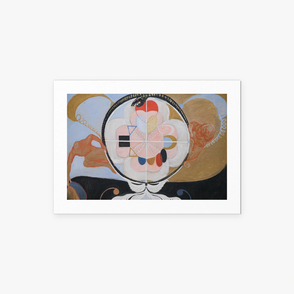 Evoluzione, n. 13, Gruppo VI - Hilma af Klint, opera di Hilma af Klint (Astrattismo), stampa artistica su carta, 70x50cm