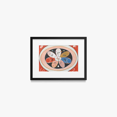 Evoluzione, n. 15, Gruppo VI - Hilma af Klint, opera di Hilma af Klint (Astrattismo), stampa con passepartout e cornice nera, 40x30cm