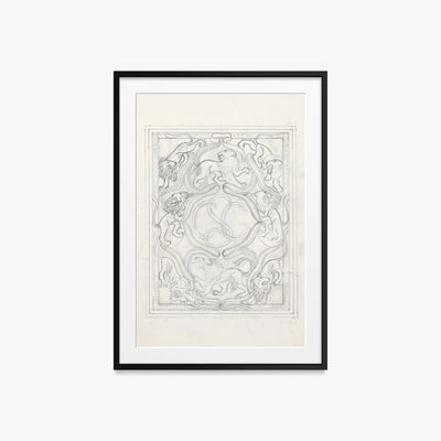 Ex Libris per il Figlio - Carel Adolph Lion Cachet, opera di Carel Adolph Lion Cachet (Art Nouveau), stampa con passepartout e cornice nera, 60x85cm