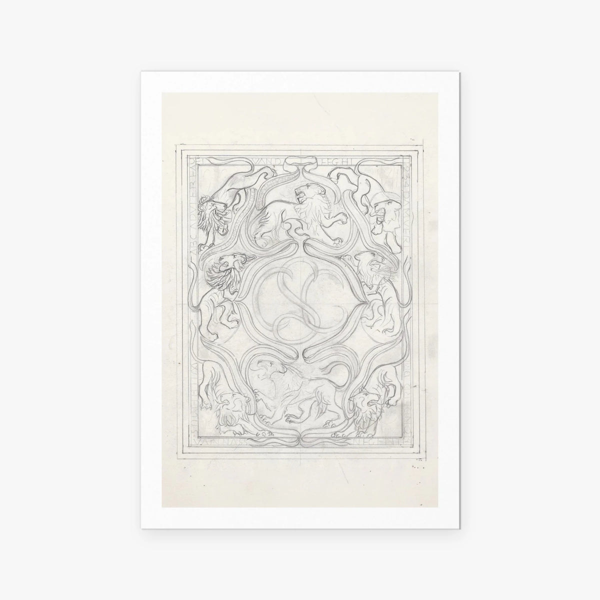 Ex Libris per il Figlio - Carel Adolph Lion Cachet, opera di Carel Adolph Lion Cachet (Art Nouveau), stampa artistica su carta, 80x115cm