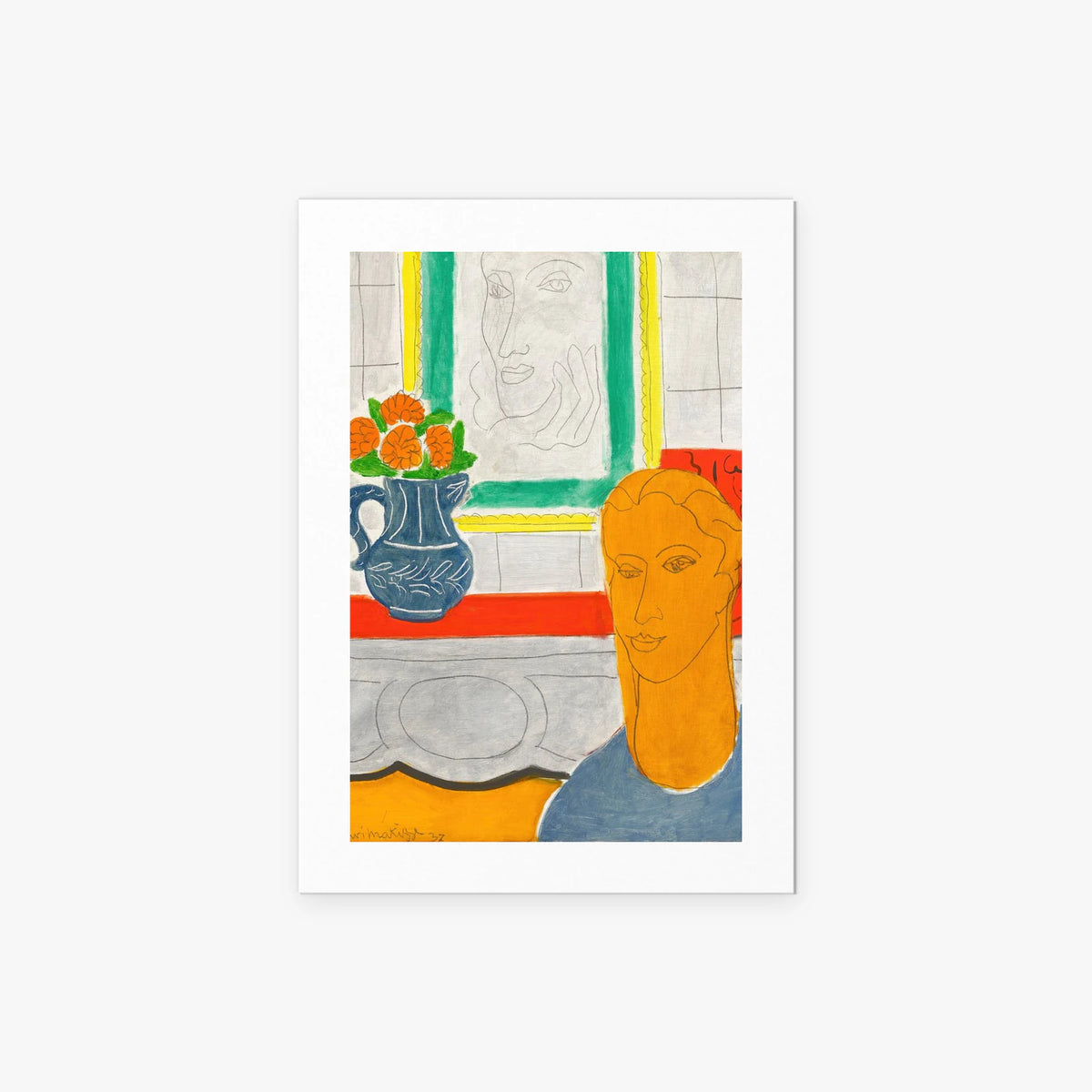 Testa Ocra - Henri Matisse, opera di Henri Matisse (Art Déco), stampa artistica su carta, 50x70cm