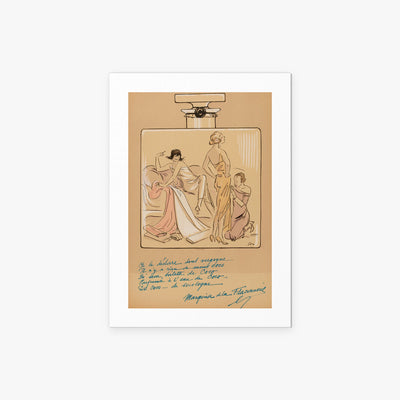 Flacone di Profumo, Coco Chanel - Sem, opera di Sem (Georges Goursat) (Illustrazione), stampa artistica su carta, 50x70cm