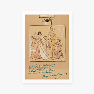 Flacone di Profumo, Coco Chanel - Sem, opera di Sem (Georges Goursat) (Illustrazione), stampa artistica su carta, 80x115cm