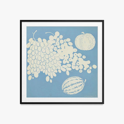 Frutti, Tav. 14 - Elena Pavlovna Gertik, opera di Elena Pavlovna Gertik (Illustrazione), stampa con passepartout e cornice nera, 60x60cm