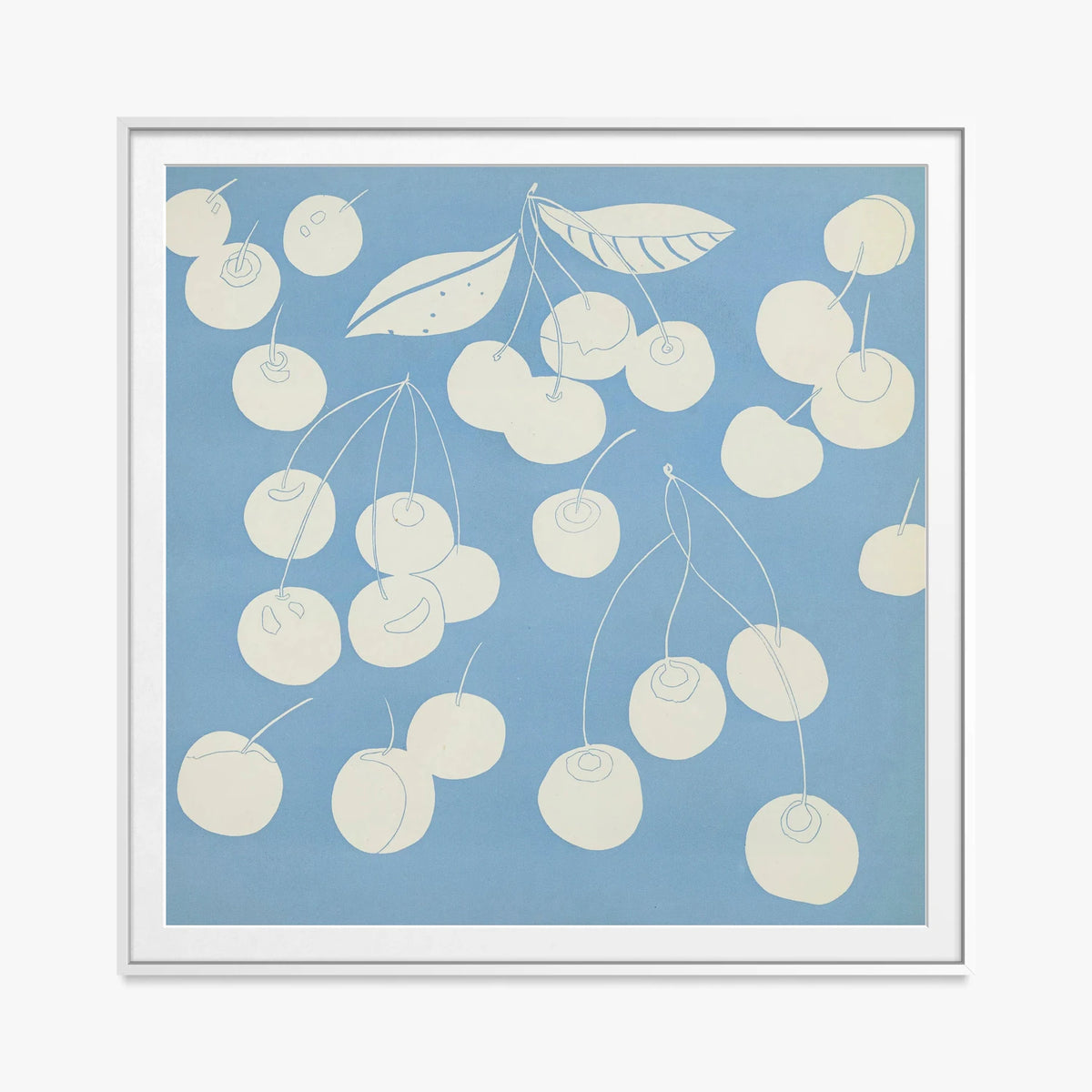 Frutti, Tav. 6 - Elena Pavlovna Gertik, opera di Elena Pavlovna Gertik (Illustrazione), stampa con passepartout e cornice bianca, 80x80cm