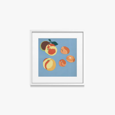 Frutti, Tav. 9 - Elena Pavlovna Gertik, opera di Elena Pavlovna Gertik (Illustrazione), stampa con passepartout e cornice bianca, 40x40cm