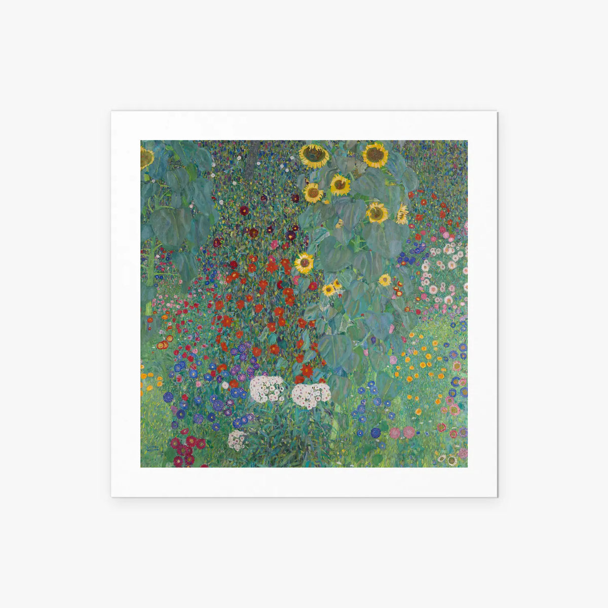 Giardino con Girasoli - Gustav Klimt, opera di Gustav Klimt (Secessione Viennese), stampa artistica su carta, 50x50cm