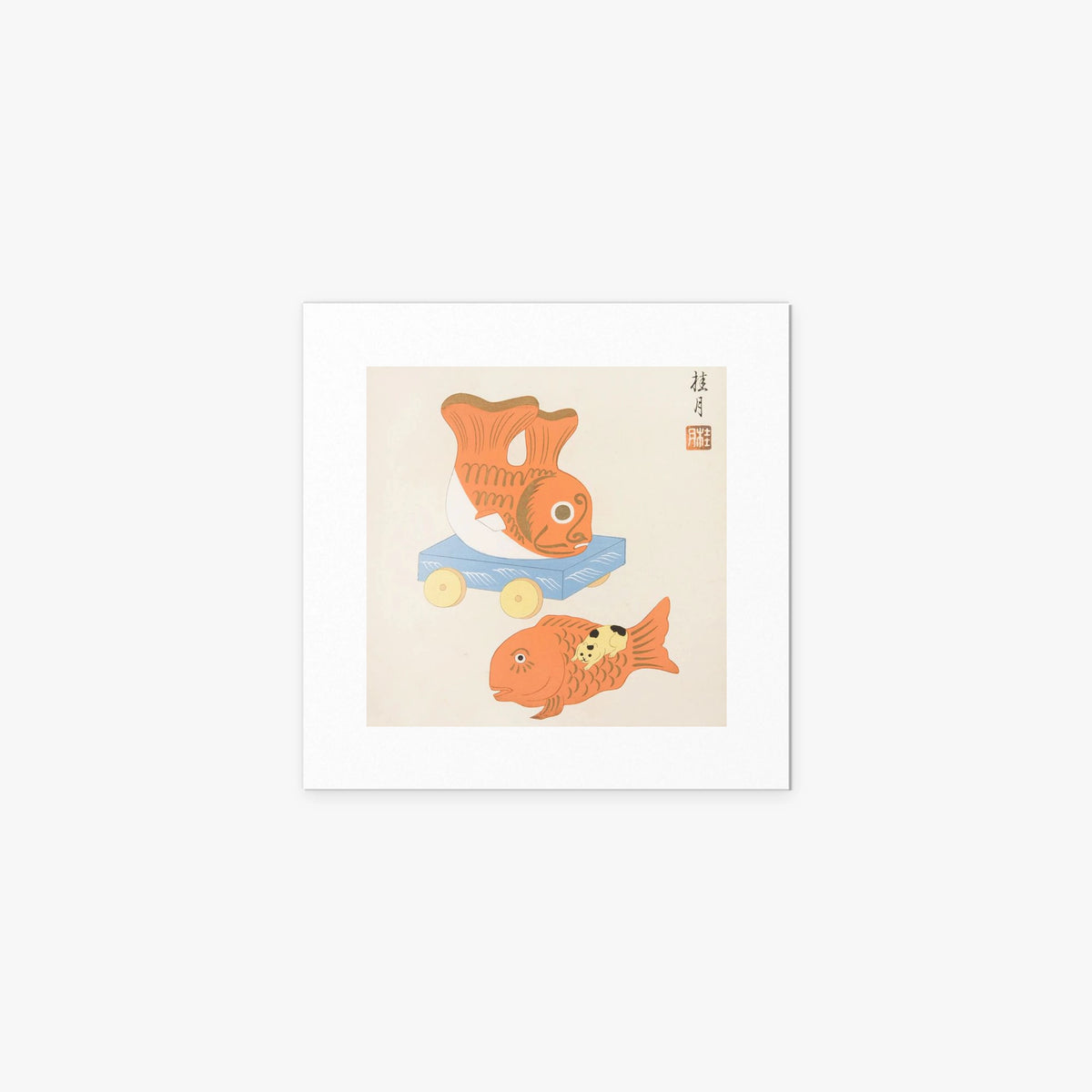 Giocattoli Giapponesi, Tav. 9 - Yamashita Hakuba, opera di Yamashita Hakuba (Ukiyo-e), stampa artistica su carta, 40x40cm