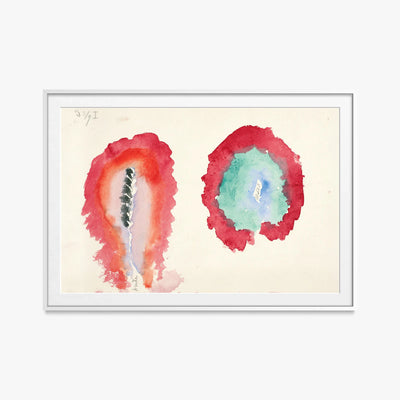 Grano e Assenzio - Hilma af Klint, opera di Hilma af Klint (Astrattismo), stampa con passepartout e cornice bianca, 115x80cm