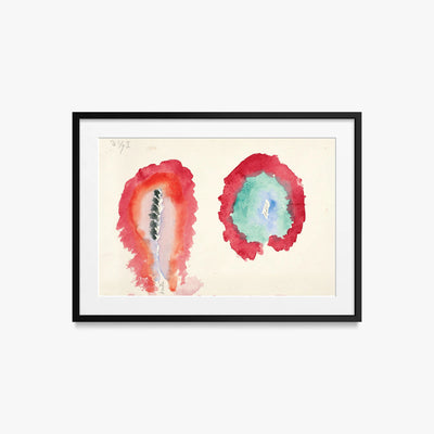 Grano e Assenzio - Hilma af Klint, opera di Hilma af Klint (Astrattismo), stampa con passepartout e cornice nera, 70x50cm