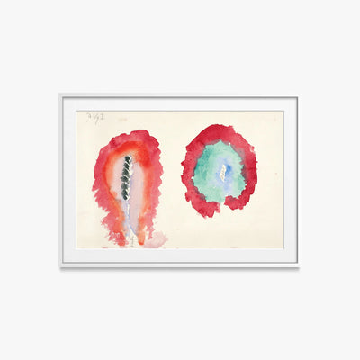 Grano e Assenzio - Hilma af Klint, opera di Hilma af Klint (Astrattismo), stampa con passepartout e cornice bianca, 85x60cm