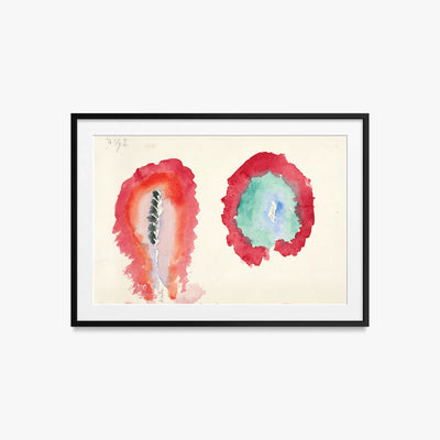 Grano e Assenzio - Hilma af Klint, opera di Hilma af Klint (Astrattismo), stampa con passepartout e cornice nera, 85x60cm